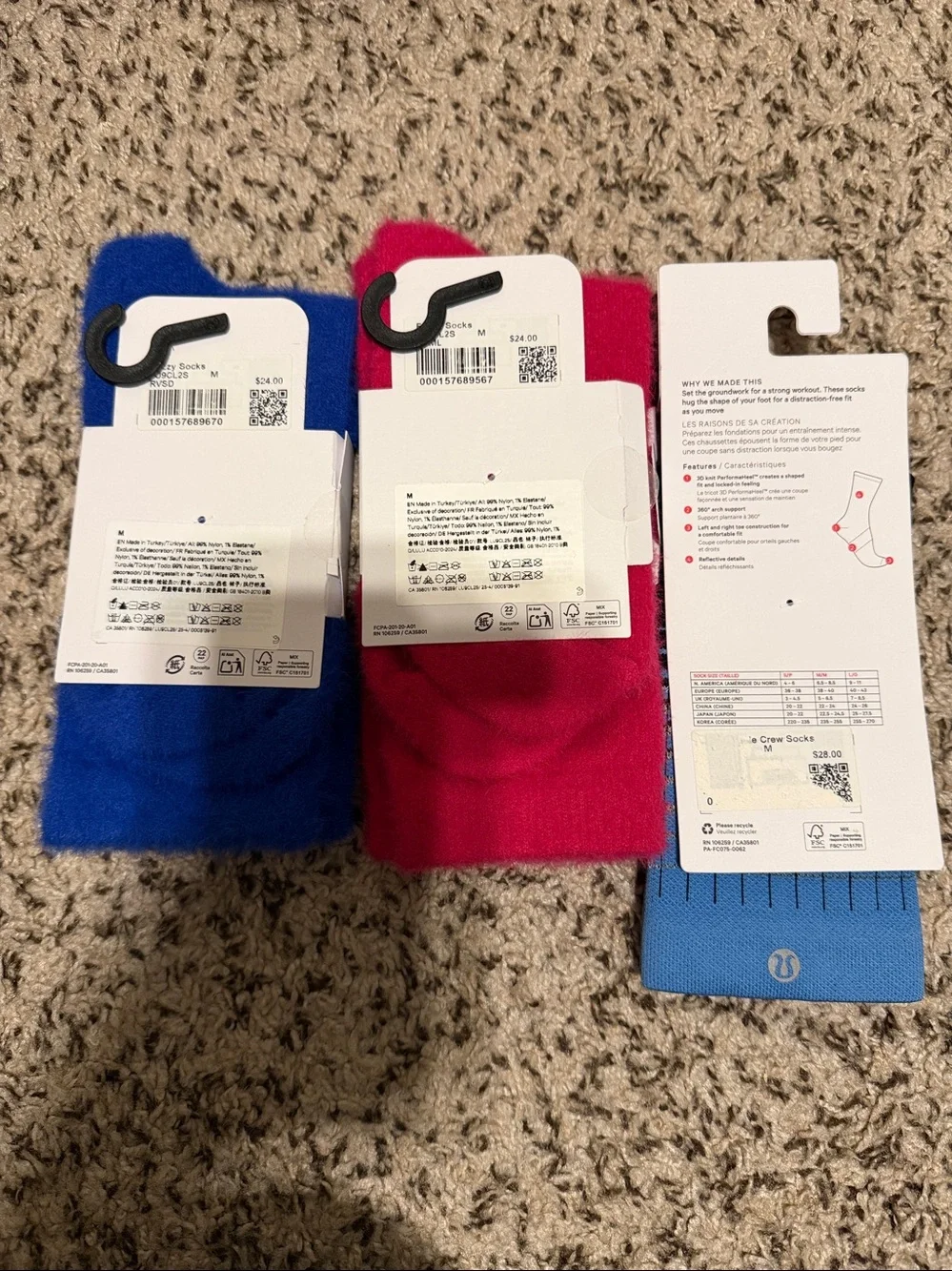 Lululemon woman’s socks set